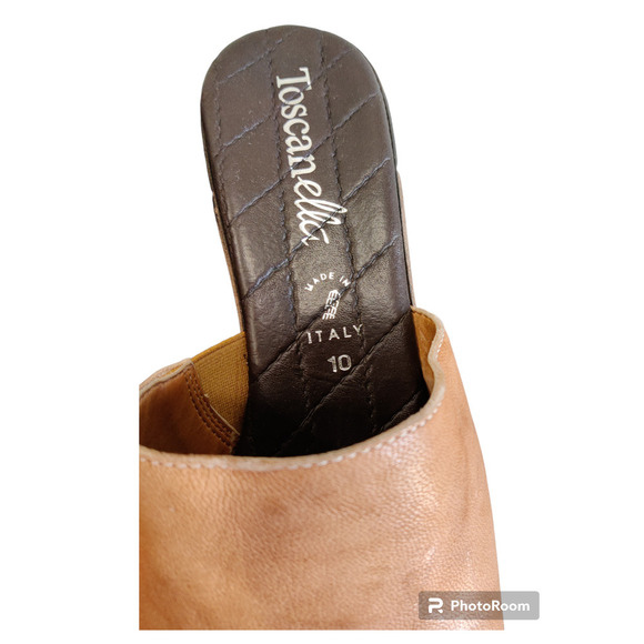 Leather Light Brown Toscanella Wedges size 10 - Picture 4 of 5